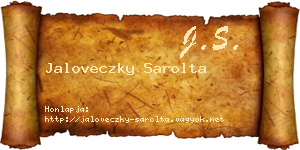 Jaloveczky Sarolta névjegykártya